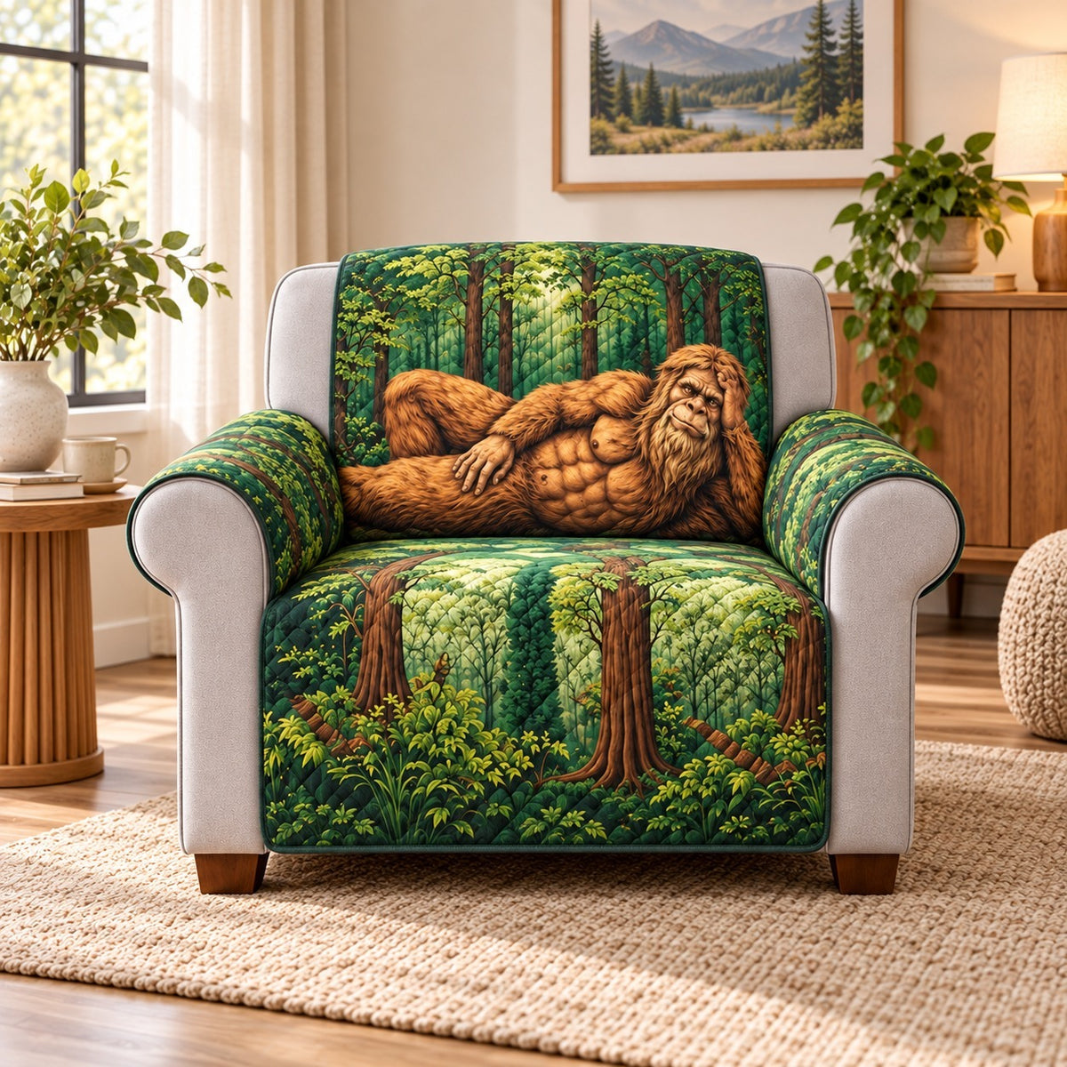 Lion Jungle Sofa Cover, Wildlife Nature Couch Protector Gift