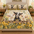 Baby Goats Daisy Garden Quilt Set, Cute Farm Animal Bedding Gift