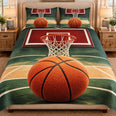 Basketball Court Quilt Set, Sports Bedding Gift for Players and Fans