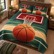 Basketball Court Quilt Set mockup 2