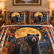 Black Bear Moon Quilt Set mockup 3