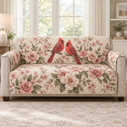 Cardinal Floral Sofa Cover mockup 1