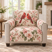 Cardinal Floral Sofa Cover mockup 2