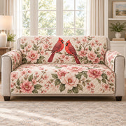 Cardinal Floral Sofa Cover mockup 3