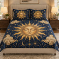 Celestial Sun and Moon Quilt Set – Mystical Starry Bedding Gift
