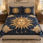 Celestial Sun and Moon Quilt Set mockup 1