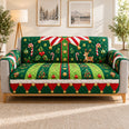 Christmas Elf Suit Sofa Cover, Green Festive Couch Protector Holiday Gift