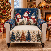 Christmas Snowman Sofa Cover mockup 2