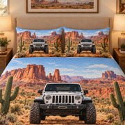 Desert Jeep Adventure Quilt Set mockup 3