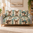 Western Donkey Sofa Cover, Rustic Farm Animal Couch Protector Gift