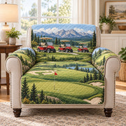 Golf Course Sofa Cover mockup 2