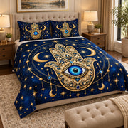 Hamsa Evil Eye Quilt Set mockup 2