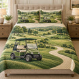 Rolling Golf Course Quilt Set, Fairway Bedding Gift for Golf Lovers