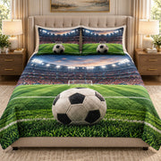 Soccer Stadium Quilt Set mockup 2
