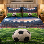 Soccer Stadium Quilt Set mockup 3