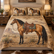 Western Saddle Horse Quilt Set mockup 1