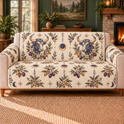 Taurus Orchard Sprigs sofa cover on a beige sofa