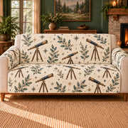 Telescope Botanical Sprigs sofa cover on a beige sofa