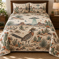 Texas Roadrunner UFO Quilt Set | Western Bedding Gift for Bird Lovers