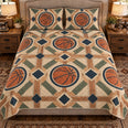 Basketball Quilt Set, Parquet Ball Medallions, Gift for Basketball Fans