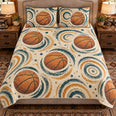 Basketball Quilt Set, Rebound Ripple Pattern, Gift for Basketball Fans