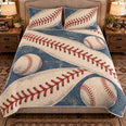 Baseball Quilt Set, Baseball Seam Waves, Gift for Baseball Fans
