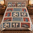 Soccer Quilt Set, Soccer Equipment Cubes, Gift for Soccer Players