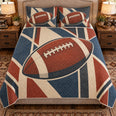 American Football Quilt Set, Football Leather Ovals, Gift for Football Fans