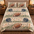 American Football Quilt Set, Football Chalk Playbook, Gift for Football Fans