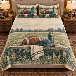 American Football Quilt Set, Football Bench Break, Gift for Football Fans
