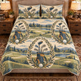 Golf Quilt Set, Golf Clubs Botanical, Gift for Golf Lovers, Sports Bedding