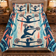 Competitive Cheerleading Quilt Set, Cheer Jump Silhouettes, Gift for Cheerleaders