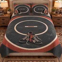 Scholastic Wrestling Quilt Set, Wrestling Mat Circles, Gift for Wrestlers