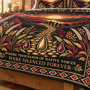 Trail of Tears quilt diamond stitching detail