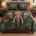 Tropical Elephant Jungle Nature Quilt Set