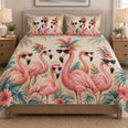 Tropical Flamingo Sunglasses Quilt Set