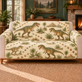 Tyrannosaur Track Trail Sofa Cover, Prehistoric Decor, Gift for Dinosaur Lovers