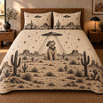 UFO Cowboy Doodle Goldendoodle Quilt Set