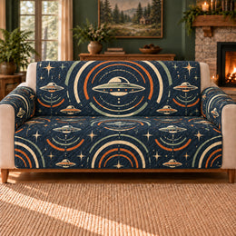 UFO Radar Ripples Sofa Cover, Space Decor, Gift for Sci-Fi Fans