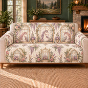 Unicorn Conservatory Windows sofa cover on a beige sofa