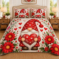 Valentine Gnome Heart Quilt Set, Romantic Gift for Gnome Lovers