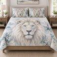 White Lion Blue Eyes Quilt Set