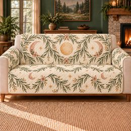 Willow Moon Garland Sofa Cover, Botanical Decor, Gift for Garden Lovers