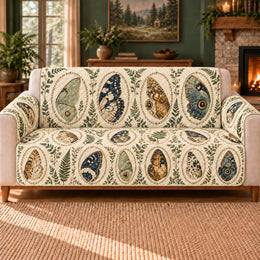 Wing Detail Ovals Sofa Cover, Nature Decor, Gift for Insect Lovers